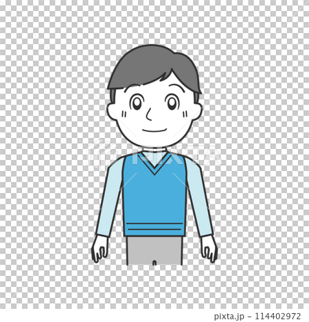 簡單人面朝前上半身男A 簡單人面朝前上半身男A 114402972