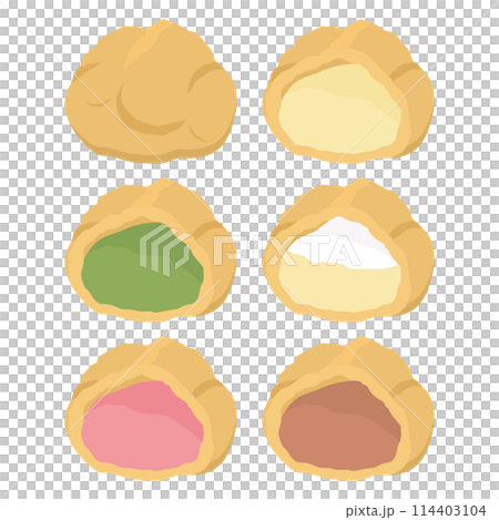 シュークリームのイラストセット 114403104
