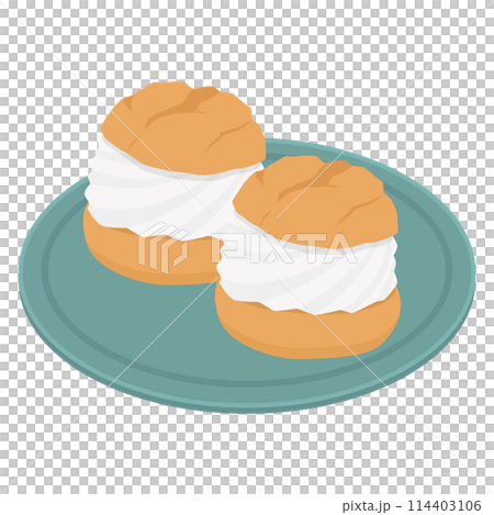 シュークリームのイラスト 114403106