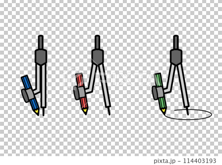 コンパスのイラスト セット コンパスのイラスト セット 114403193