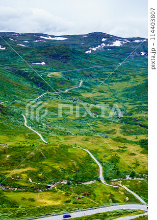 Mountains landscape. Norwegian route Sognefjellet 114403807