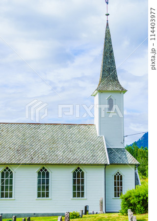 Wooden church in Nes village, Norway Wooden church in Nes village, Norway 114403977