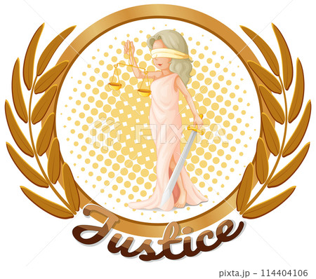 Elegant Justice Goddess Vector Illustration Elegant Justice Goddess Vector Illustration 114404106