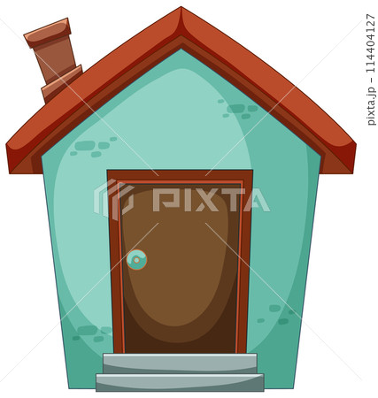 Cozy Cartoon Vector House Illustration Cozy Cartoon Vector House Illustration 114404127