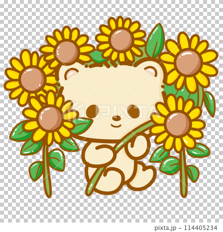 Handdrawn illustration Cute kawaii yellow teddy bear summertime beach summer travel vacation clipart greeting card party invitation Handdrawn illustration Cute kawaii yellow teddy bear summertime beach summer travel vacation clipart greeting card party invitation 114405234