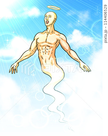 昇天する人のイラスト 114406529