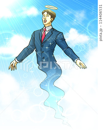 昇天する人のイラスト 114406531