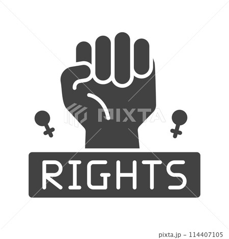 Women Rights icon vector image. 114407105