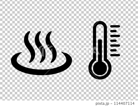 Hot spring thermometer icon 114407114