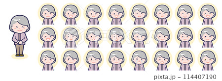 ミニ_表情_女性シニア02_01 ミニ_表情_女性シニア02_01 114407190