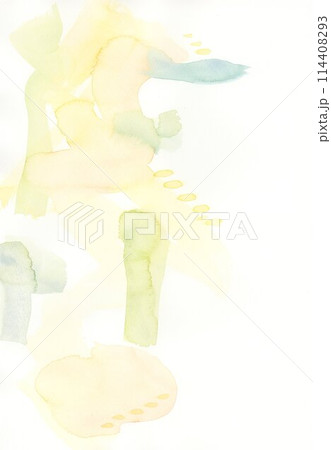 水彩で描いた淡い黄色の背景素材 水彩で描いた淡い黄色の背景素材 114408293