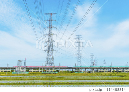 鉄塔のある風景 114408814