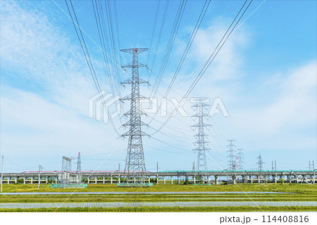 鉄塔のある風景 鉄塔のある風景 114408816
