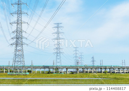 鉄塔のある風景 鉄塔のある風景 114408817