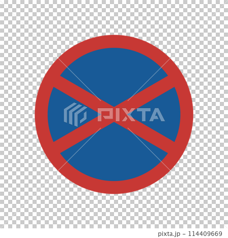 Mini sign color single illustration: No parking Mini sign color single illustration: No parking 114409669