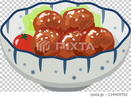 Japanese style small bowl of meatballs Japanese style small bowl of meatballs 114409702