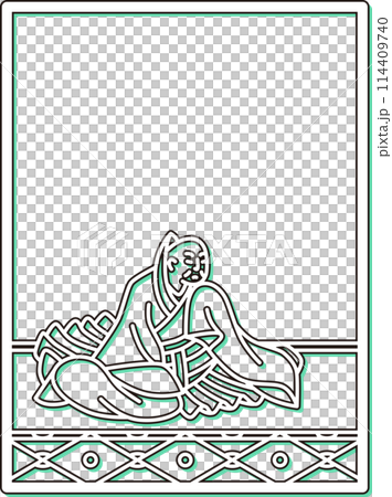 シンプルカラーシャドウ百人一首 恵慶法師 シンプルカラーシャドウ百人一首 恵慶法師 114409740