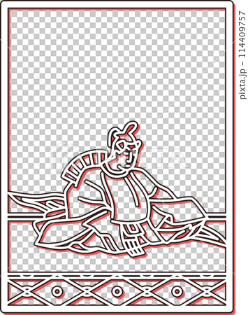 簡單的彩色陰影百人一州議員等 114409757