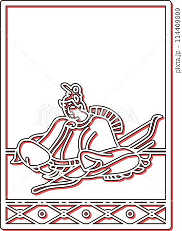 シンプルカラーシャドウ百人一首　在原業平朝臣 114409809