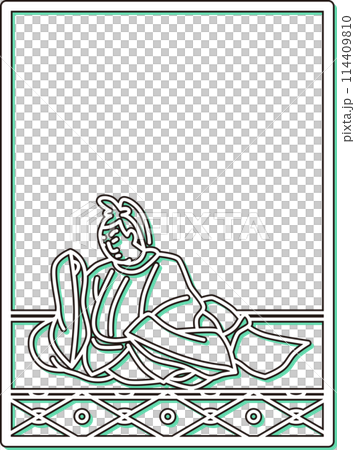 シンプルカラーシャドウ百人一首　中納言行平 114409810