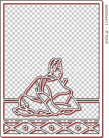 Simple color shadow Hyakunin Isshu Kamakura Minister of the Right 114409899