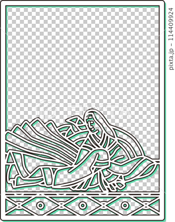 シンプルカラーシャドウ百人一首　待賢門院堀河 114409924