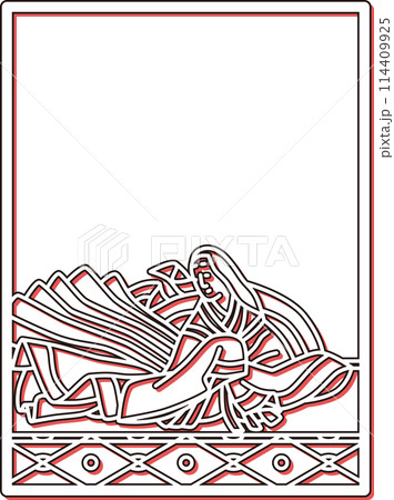 シンプルカラーシャドウ百人一首　待賢門院堀河 114409925