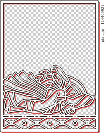 シンプルカラーシャドウ百人一首　待賢門院堀河 114409925