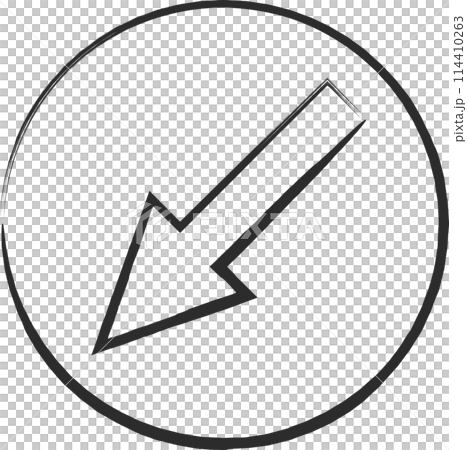 Simple brush-drawn illustration of a sign: Proceeding in any direction other than the specified direction is prohibited 114410263