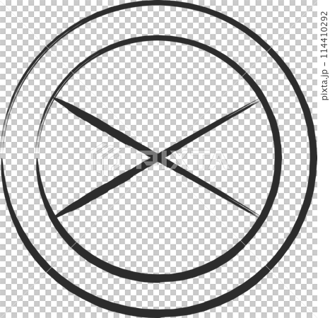 一個簡單標誌的單筆畫插圖:道路封閉 一個簡單標誌的單筆畫插圖:道路封閉 114410292