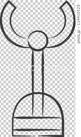 Brush-drawn station-related icon illustration Magic Hand 114410529