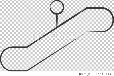 筆書き駅関連アイコンイラスト　エスカレーター 114410533