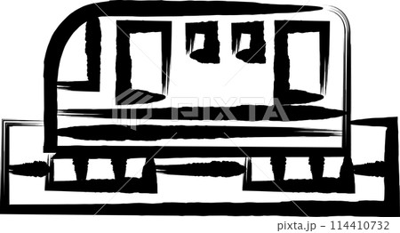 筆書き乗り物アイコンイラスト モノレール 筆書き乗り物アイコンイラスト モノレール 114410732