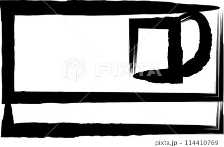 筆書き作業道具単品アイコン 鉋 筆書き作業道具単品アイコン 鉋 114410769