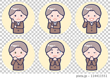 ミニ_ポーズ_女性シニア01_04 ミニ_ポーズ_女性シニア01_04 114411551