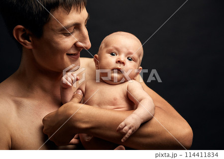 infant, child care. baby was adopted by a kind man infant, child care. baby was adopted by a kind man 114411834