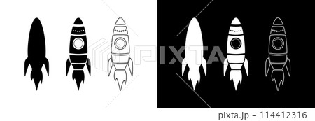 Space rocket icon. 114412316