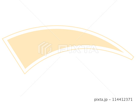 黄色い曲がる変形見出しフレーム 黄色い曲がる変形見出しフレーム 114412371