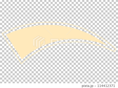 黄色い曲がる変形見出しフレーム 黄色い曲がる変形見出しフレーム 114412371