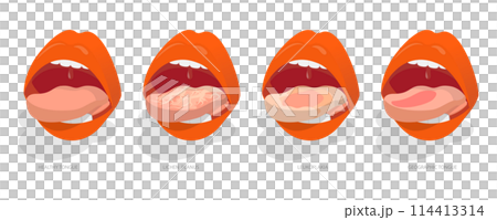 3D Isometric Flat Conceptual Illustration of Sore Or White Tongue, Definition of the Disease by Tongue 3D Isometric Flat Conceptual Illustration of Sore Or White Tongue, Definition of the Disease by Tongue 114413314