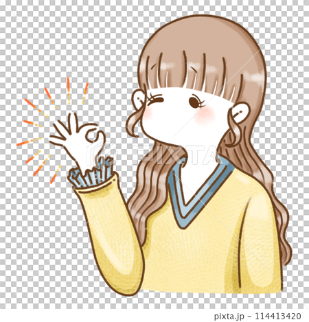 取得良好成績的女孩/女人 取得良好成績的女孩/女人 114413420