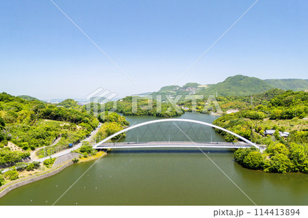 香川県のバス釣りの名所の府中湖 114413894