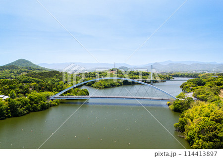 香川県のバス釣りの名所の府中湖 114413897