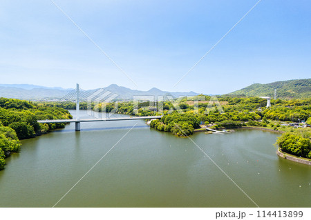 香川県のバス釣りの名所の府中湖 114413899