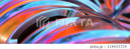 Vibrant multicolored streaks with a glossy finish suitable for dynamic abstract wallpapers. 114415724