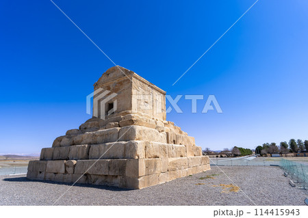 Majestic Mausoleum of Cyrus the Great, Pasargadae, Yazd, Iran. 114415943