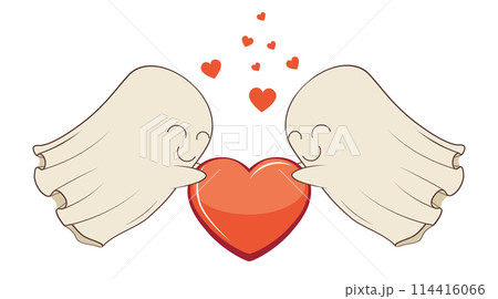 Valentine ghosts with heart Valentine ghosts with heart 114416066