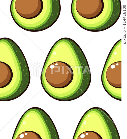 Half avocado seamless pattern 114416109