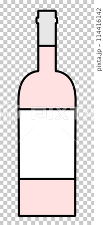 ロゼワインのイラスト ロゼワインのイラスト 114416142