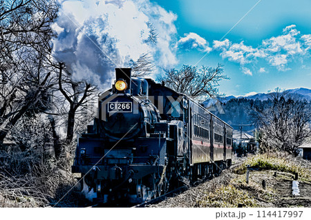 真岡鉄道の蒸気機関車 114417997